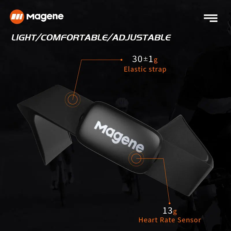 Magene Mover H64 Heart Rate Sensor Dual Mode ANT Bluetooth With Chest Strap Cycling Computer Bike forWahoo Garmin Sports Monitor - Gym&Gadgets