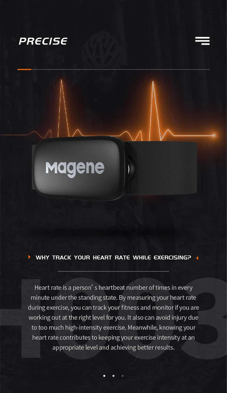 Magene Mover H64 Heart Rate Sensor Dual Mode ANT Bluetooth With Chest Strap Cycling Computer Bike forWahoo Garmin Sports Monitor - Gym&Gadgets