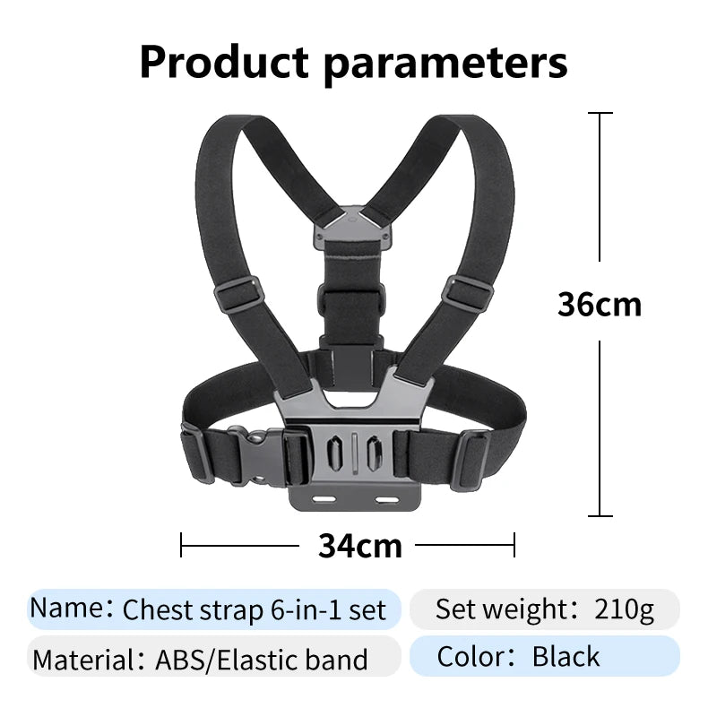 Chest Strap Mount Belt for Gopro Hero Camera Phone Holder for Smartphone Xiaomi iPhone 13 14 Pro Max insta360 x3 Accessories - Gym&Gadgets