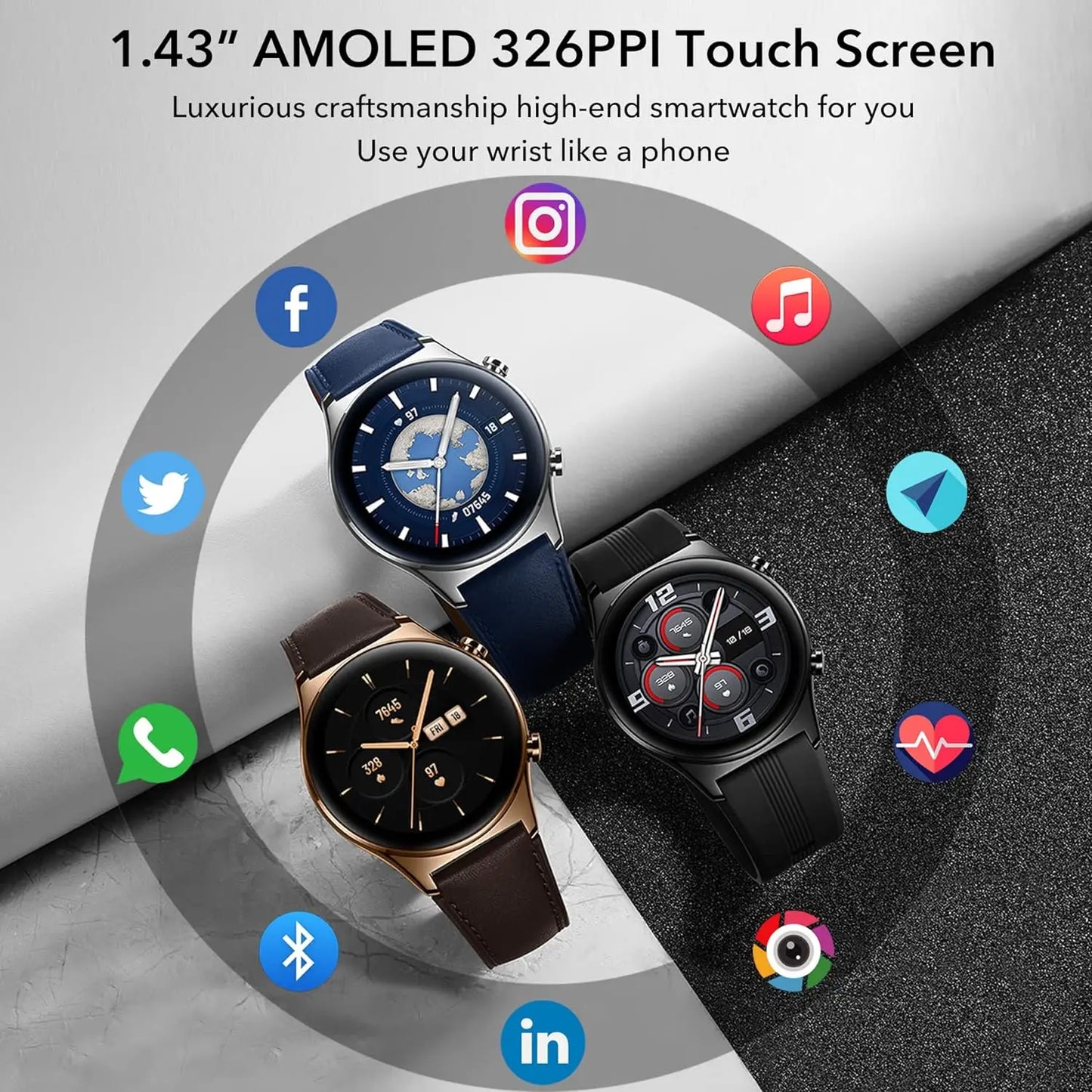 NEW HONOR Watch GS 3 Smart Watch 8 channel GPS Accurate Heart Rate Blood Oxygen Monitor Engine All-weather AMOLED Screen GS3 - Gym&Gadgets