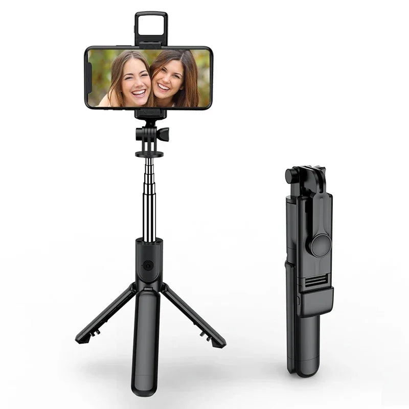 Wireless Selfie Stick Tripod Stand with Light Bluetooth Remote Extendable Tripod for iPhone Mobile Phone Tiktok Live Streaming - Gym&Gadgets