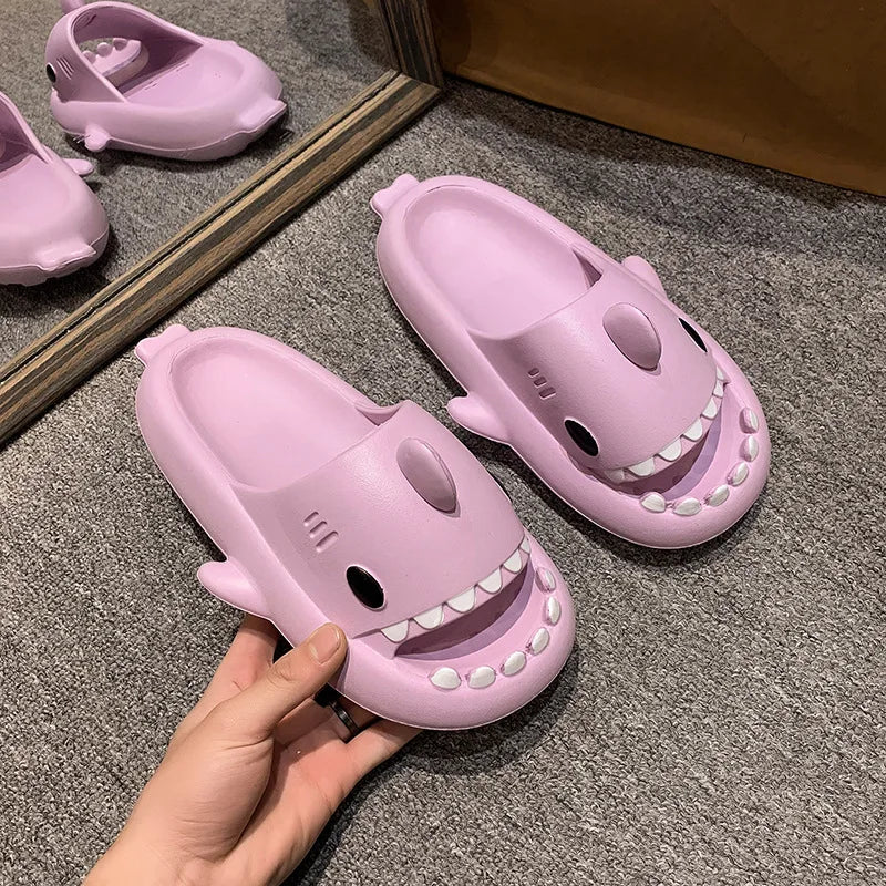 New Shark Slippers for Female Men Shoes Shark Flip Flops.