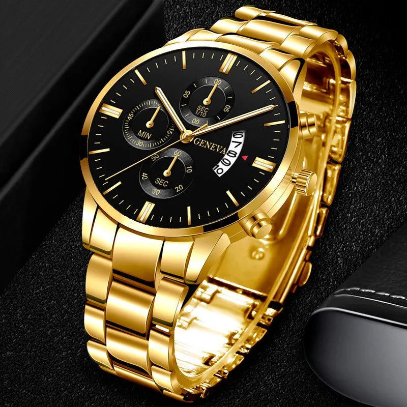 New Fashion Mens Sports Watches Luxury Calendar Quartz Wristwatch Business Watches Man Clock Relogio Masculino Reloj Hombre - Gym&Gadgets