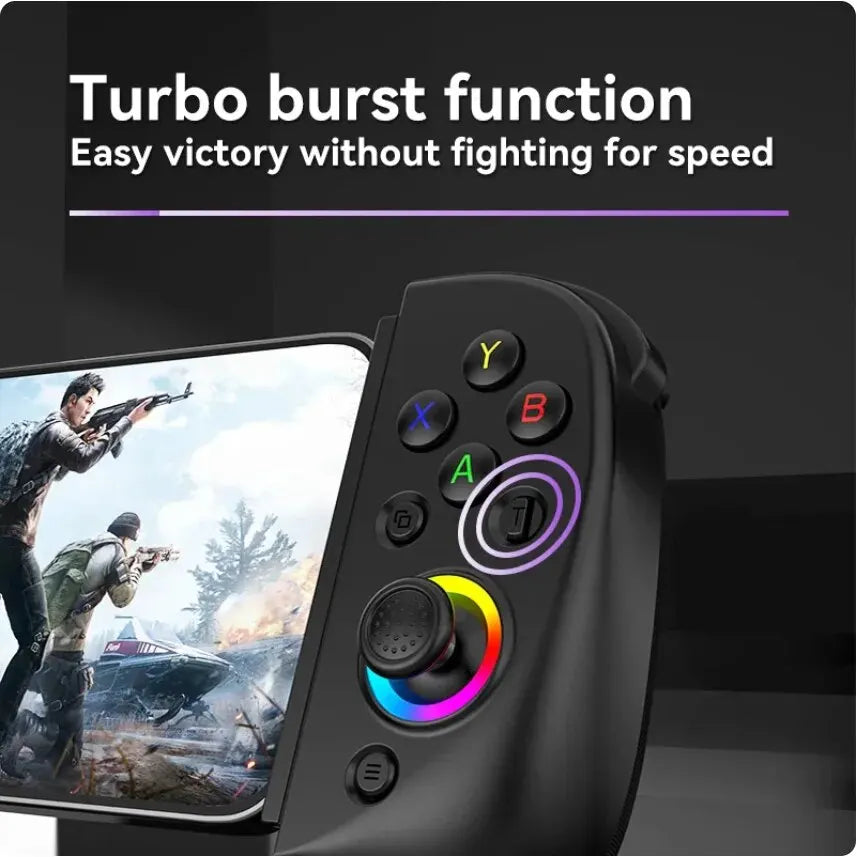 D8 Telescopic Gamepad Controller Joystick Turbo 6-axis Gyro Vibration Wireles Bluetooth.