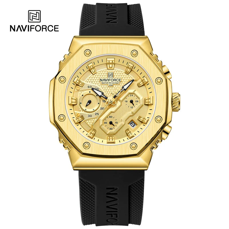 NAVIFORCE Fashion Sport Lover's Watches for Men and Women Silicone Strap Military Waterproof High Quality Couple Wrist watches - Gym&Gadgets