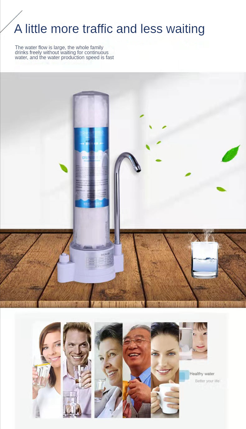 Water purifier household direct drinking tap filter tap water transparent.