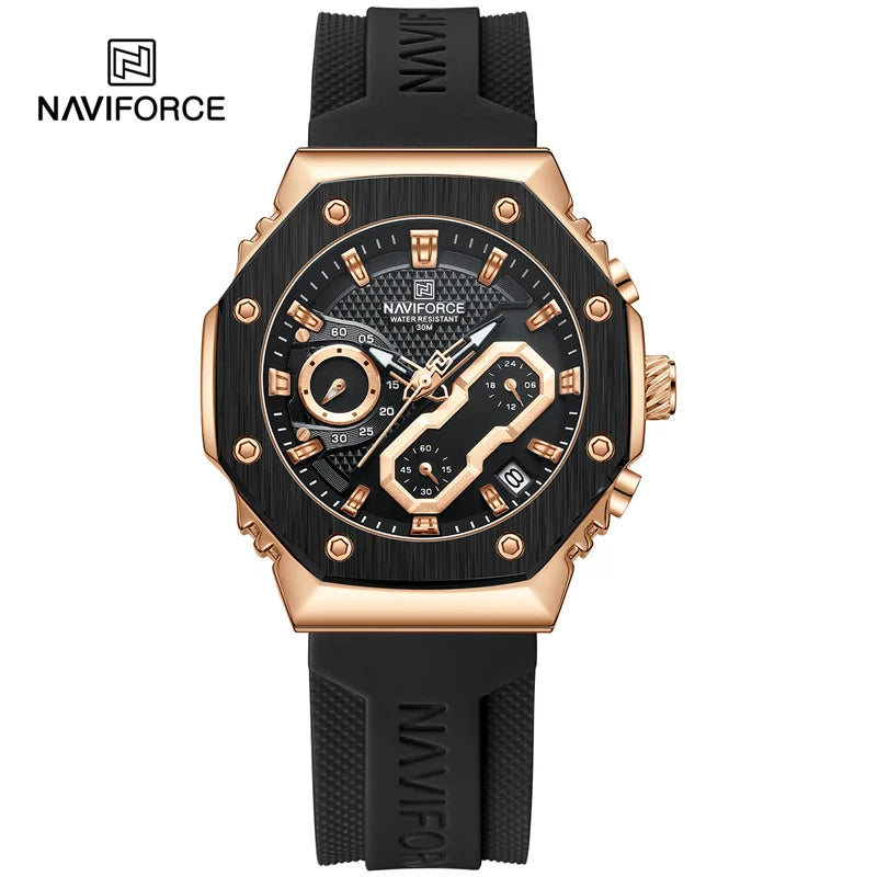 NAVIFORCE Fashion Sport Lover's Watches for Men and Women Silicone Strap Military Waterproof High Quality Couple Wrist watches - Gym&Gadgets