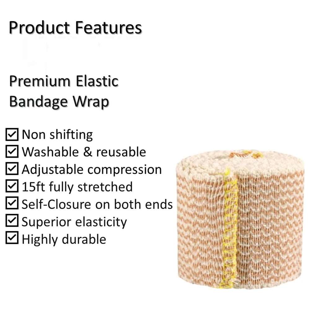 5 Rolls Premium Elastic Bandage Wrap - Gym&Gadgets