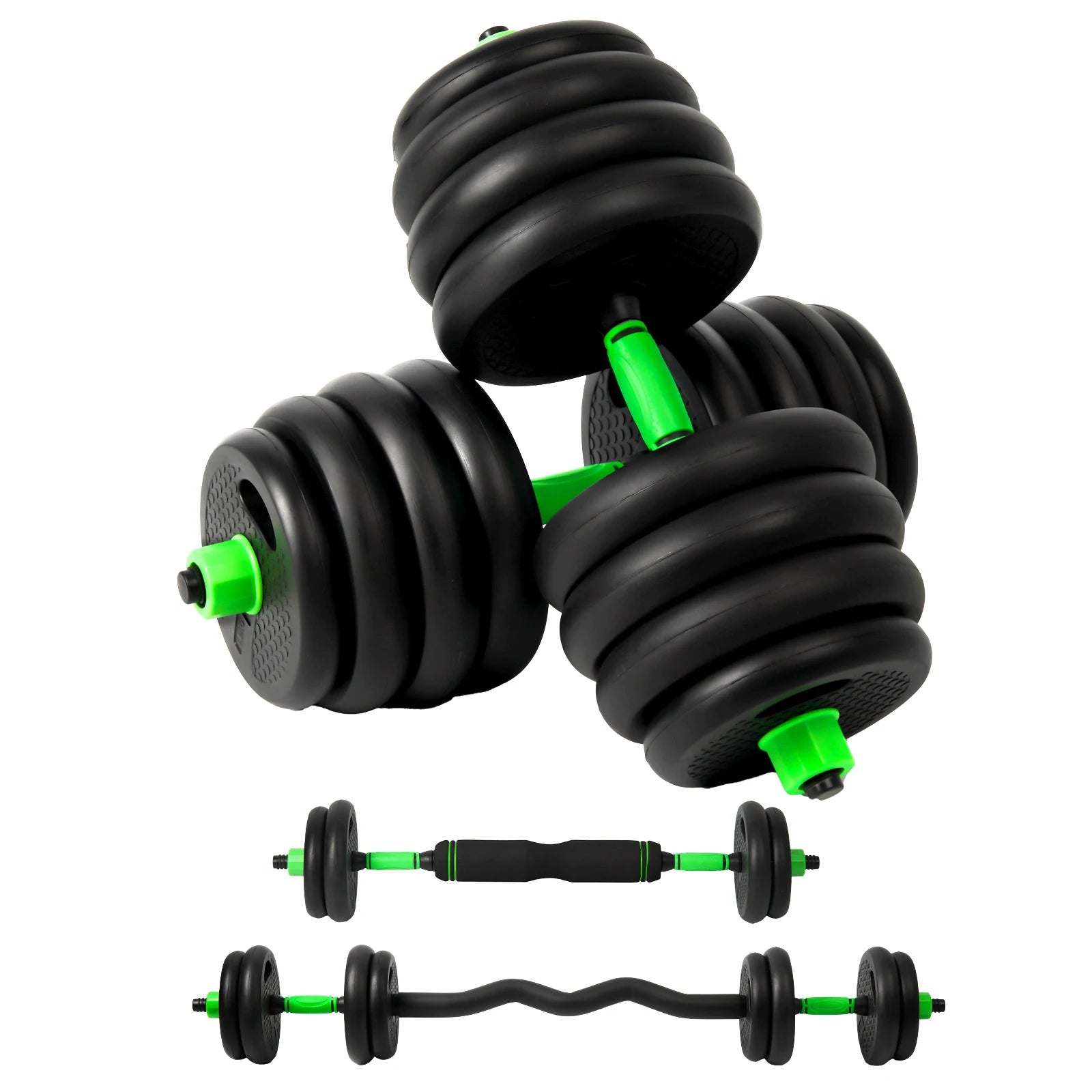 Multi-functional Adjustable Dumbbell Set with Optional Handle for KETTLEBELL, Straight CURL Bar, ABDOMINAL Wheel, Push-ups, Fast Shipping from Europe - Gym&Gadgets