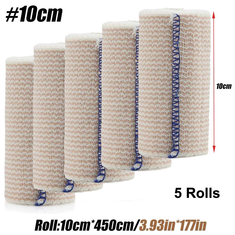 5 Rolls Premium Elastic Bandage Wrap - Gym&Gadgets