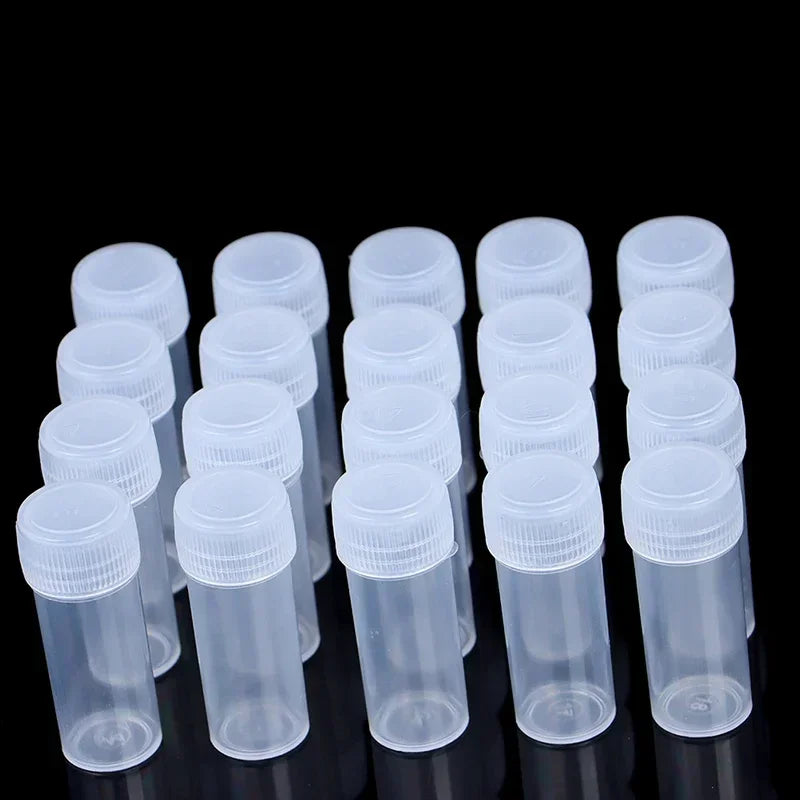 5ml Plastic Bottle Sample Jar 5g Small Barrel Vials Medicine Pill Liquid.