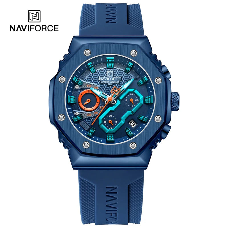 NAVIFORCE Fashion Sport Lover's Watches for Men and Women Silicone Strap Military Waterproof High Quality Couple Wrist watches - Gym&Gadgets