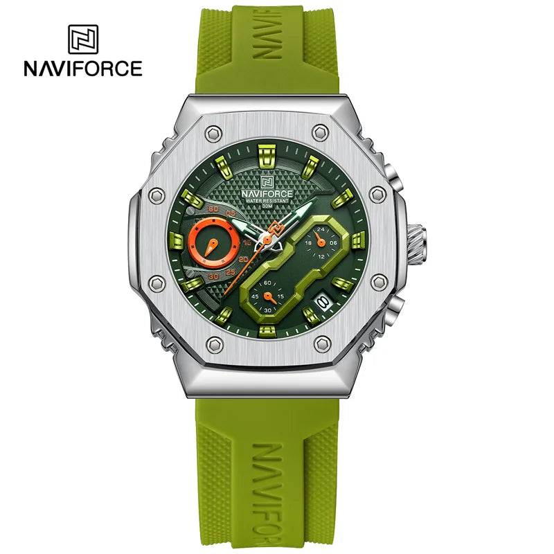 NAVIFORCE Fashion Sport Lover's Watches for Men and Women Silicone Strap Military Waterproof High Quality Couple Wrist watches - Gym&Gadgets