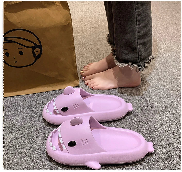 New Shark Slippers for Female Men Shoes Shark Flip Flops.