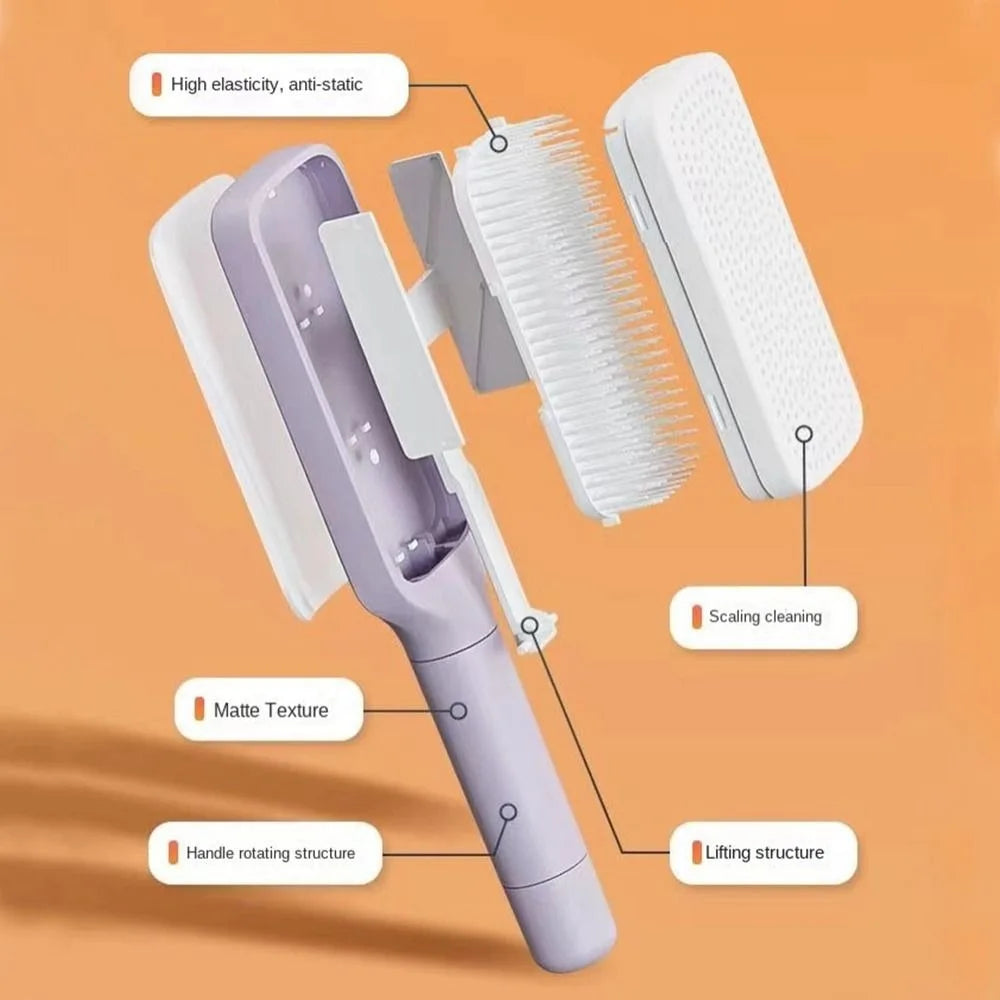 Massage Airbag Comb Straight Hair Comb Rotation Handles Cleaning Hair.