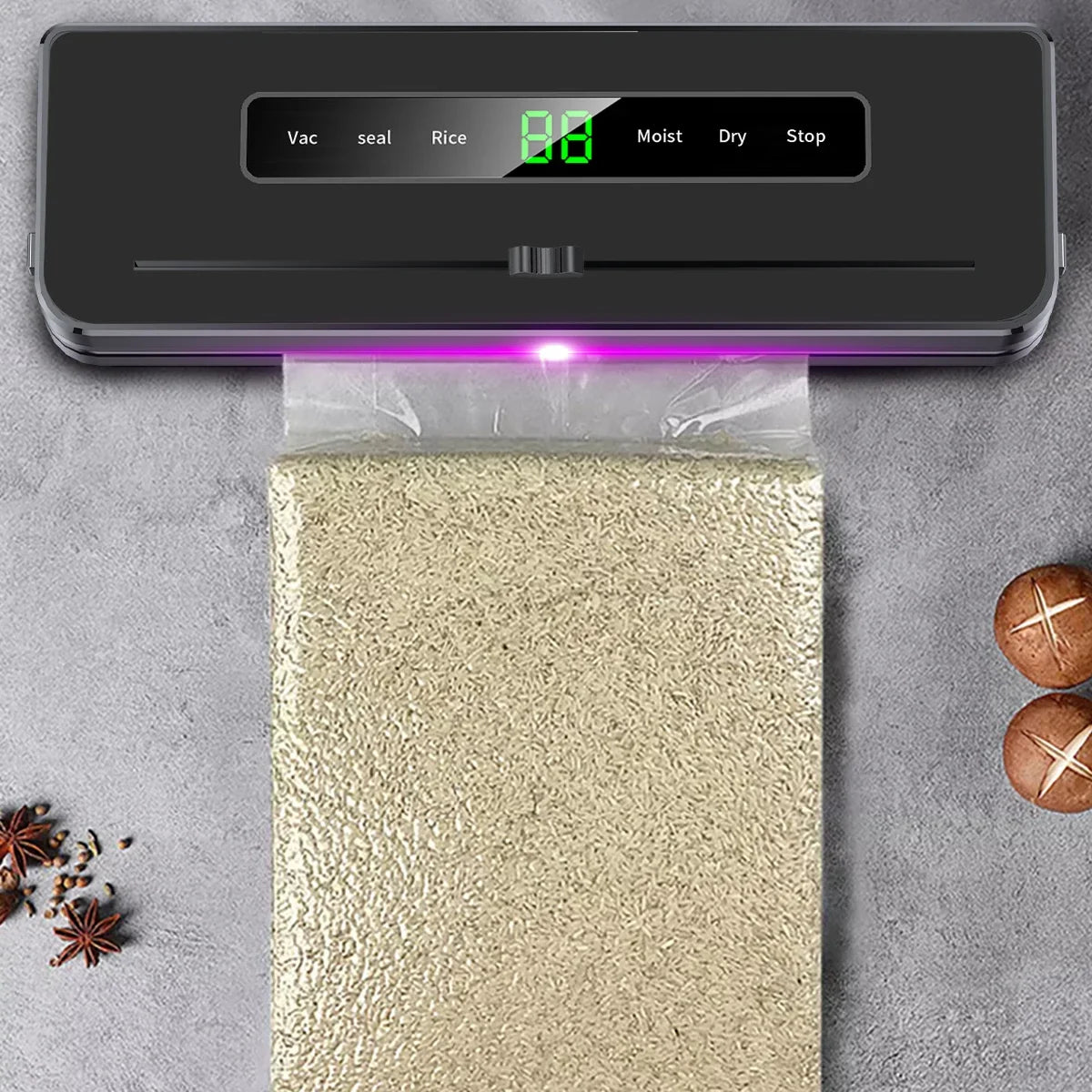 Electric Vacuum Sealer Dry/Wet Food Sealed Packaging Machine Packaging . - Gym&Gadgets