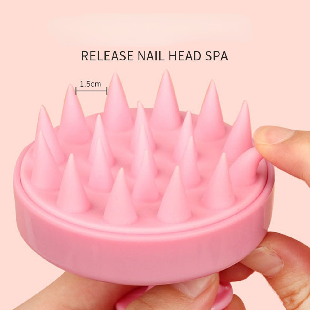 Silicone Shampoo Brush Head Scalp Massage Comb Hair Washing.