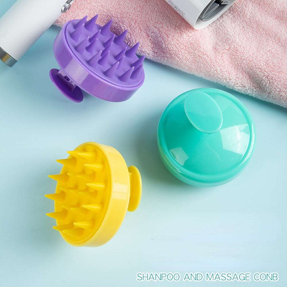 Silicone Shampoo Brush Head Scalp Massage Comb Hair Washing.