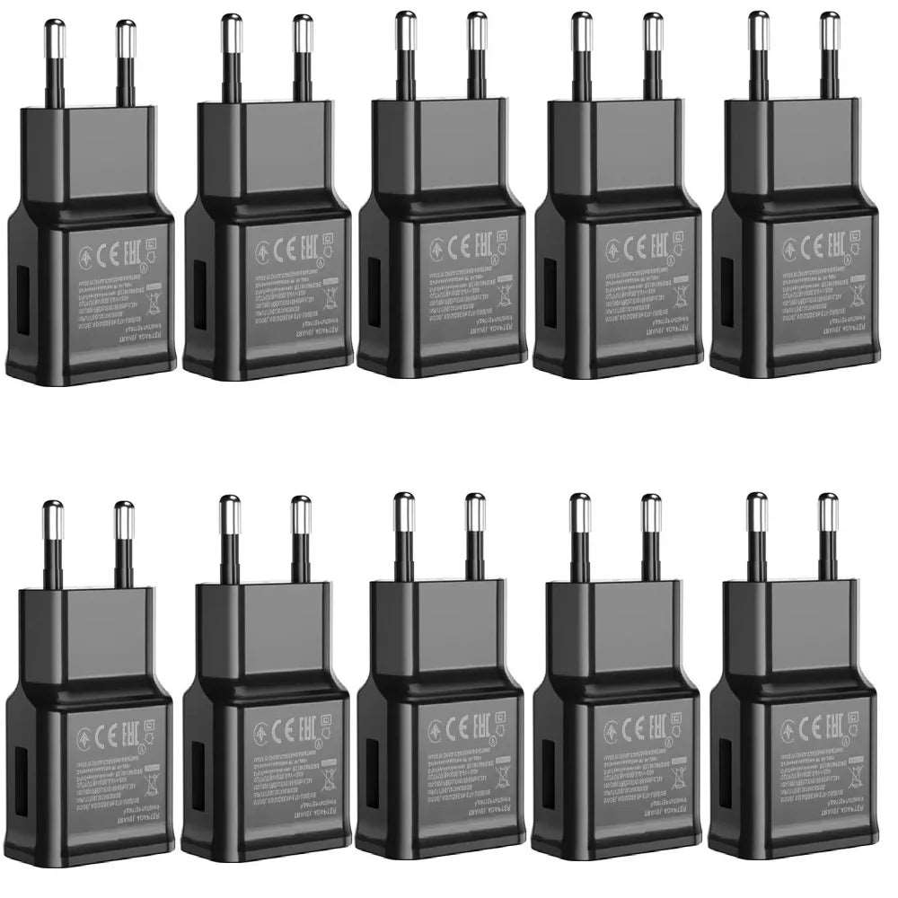 10pcs 5V 2A Eu US USB Wall Charger Phone Charger Plug For Samsung S10 S20 S23 S24 Note 10 Htc Xiaomi Huawei - Gym&Gadgets