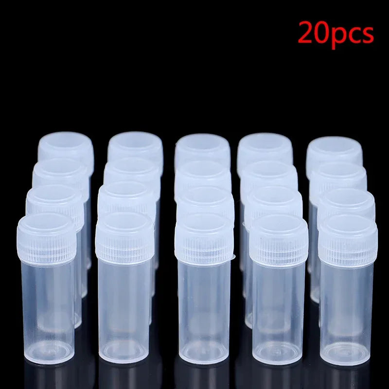 5ml Plastic Bottle Sample Jar 5g Small Barrel Vials Medicine Pill Liquid.