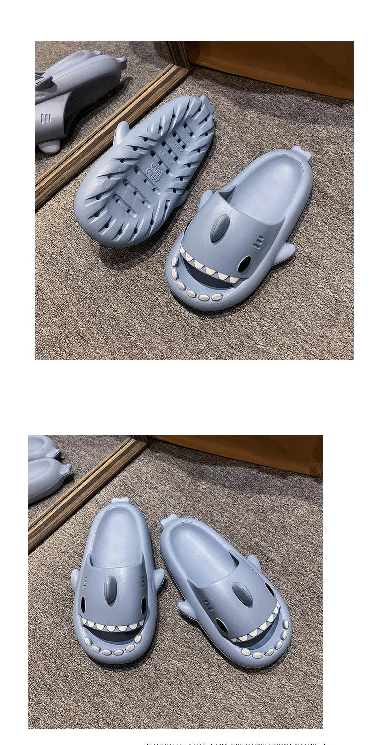 New Shark Slippers for Female Men Shoes Shark Flip Flops.