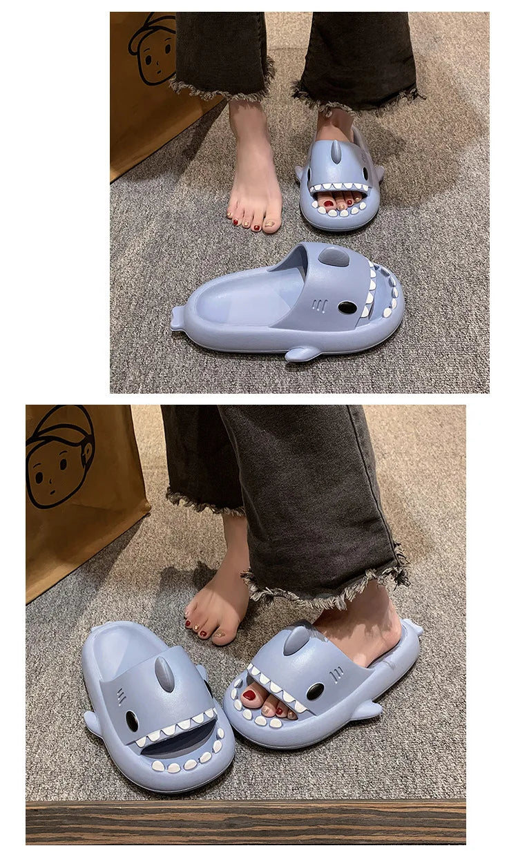 New Shark Slippers for Female Men Shoes Shark Flip Flops.