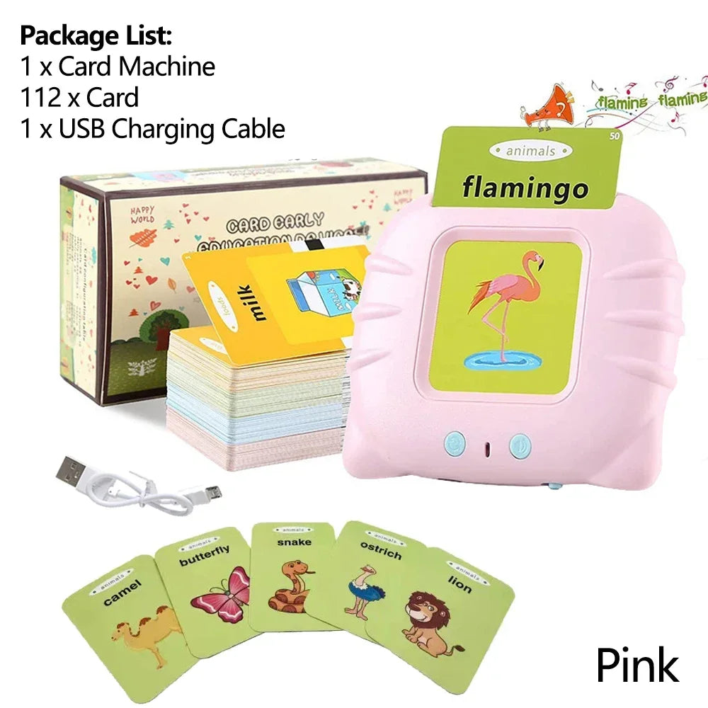 Early Education Flash Card Machine Learning Talking Language English Electronic .