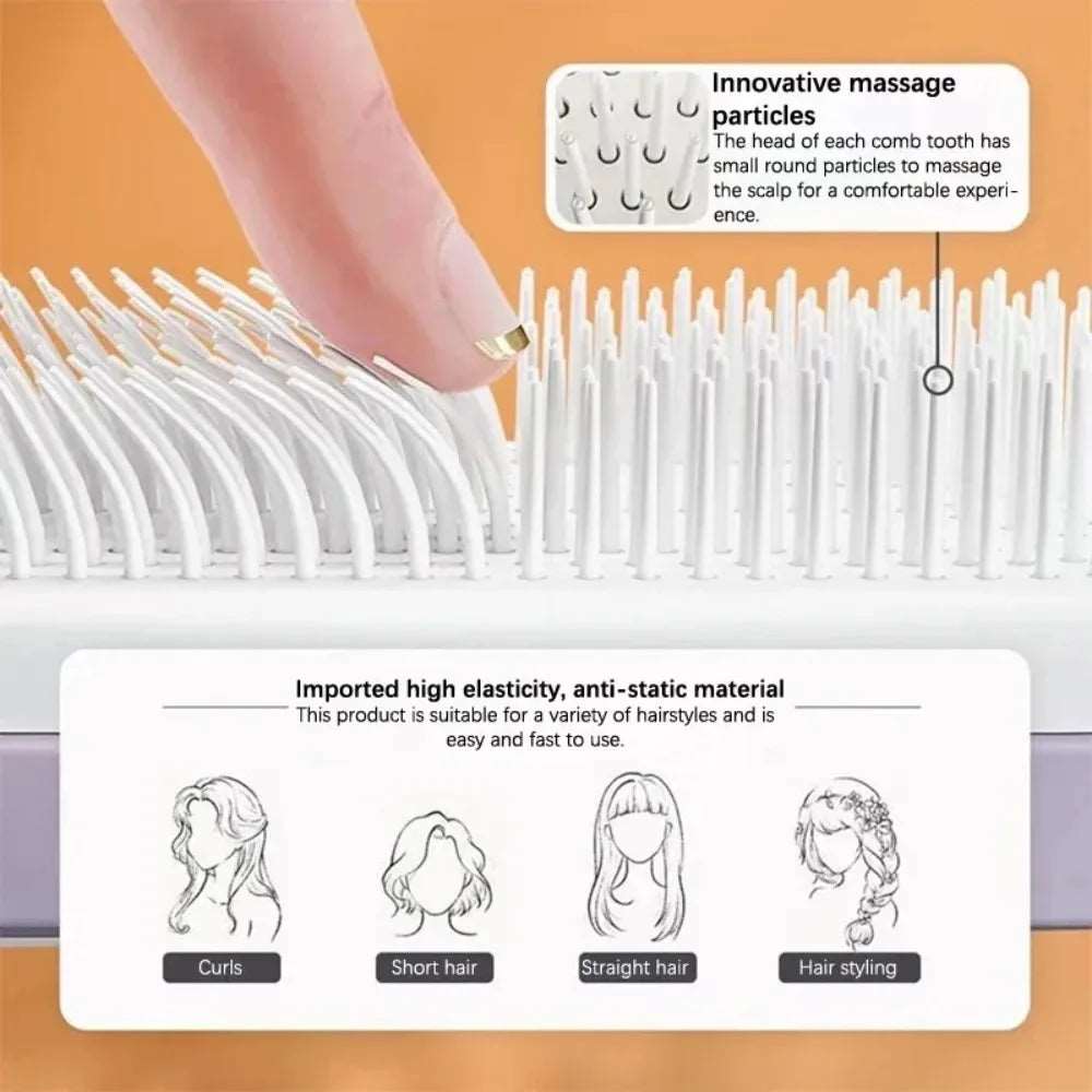 Massage Airbag Comb Straight Hair Comb Rotation Handles Cleaning Hair.