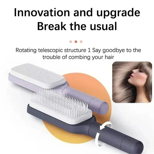 Massage Airbag Comb Straight Hair Comb Rotation Handles Cleaning Hair.