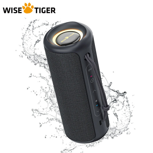 WISETIGER P3 30W Outdoor Portable Bluetooth Speaker IPX7 Waterproof Sports Sound Box Bass Boost BT5.3 RGB Light TWS Connectivity - Gym&Gadgets