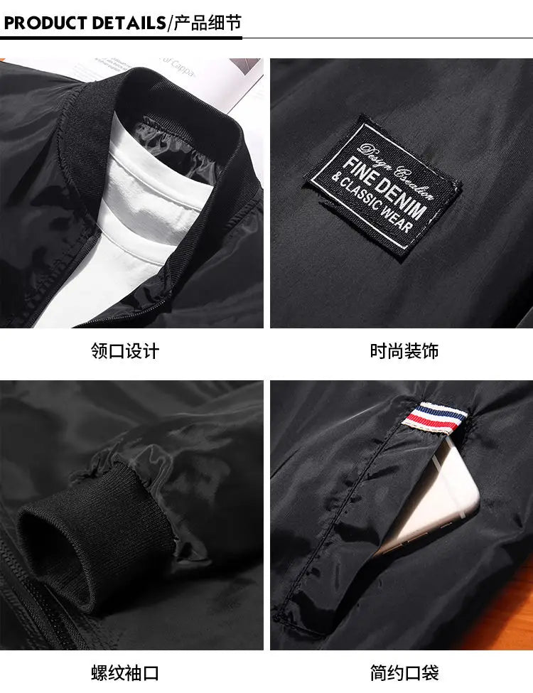 Men's Lightweight Windbreaker Spring Autumn Jacket Coat Men's.