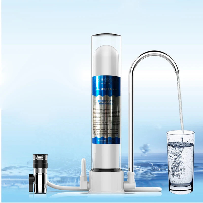 Water purifier household direct drinking tap filter tap water transparent.