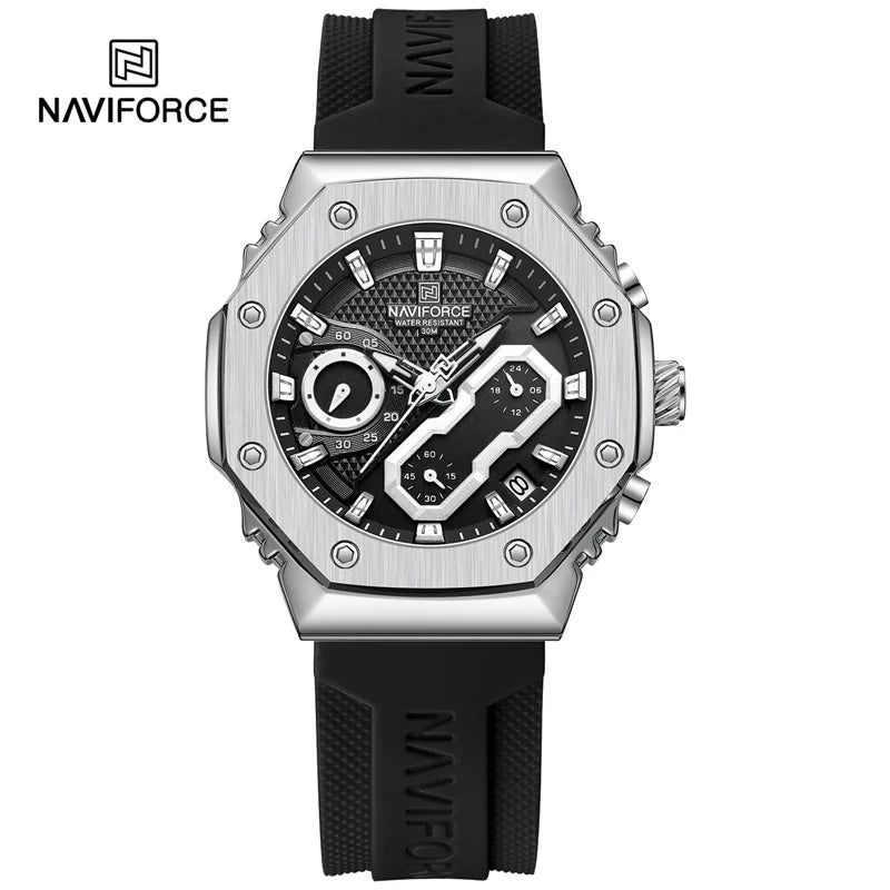 NAVIFORCE Fashion Sport Lover's Watches for Men and Women Silicone Strap Military Waterproof High Quality Couple Wrist watches - Gym&Gadgets