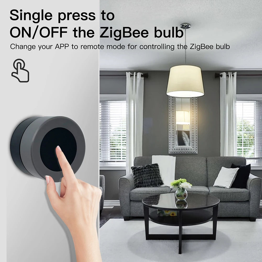 MOES Tuya ZigBee Smart Knob Switch Wireless Scene Switch Button Controller Battery Powered Automation Scenario Smart Life App - Gym&Gadgets