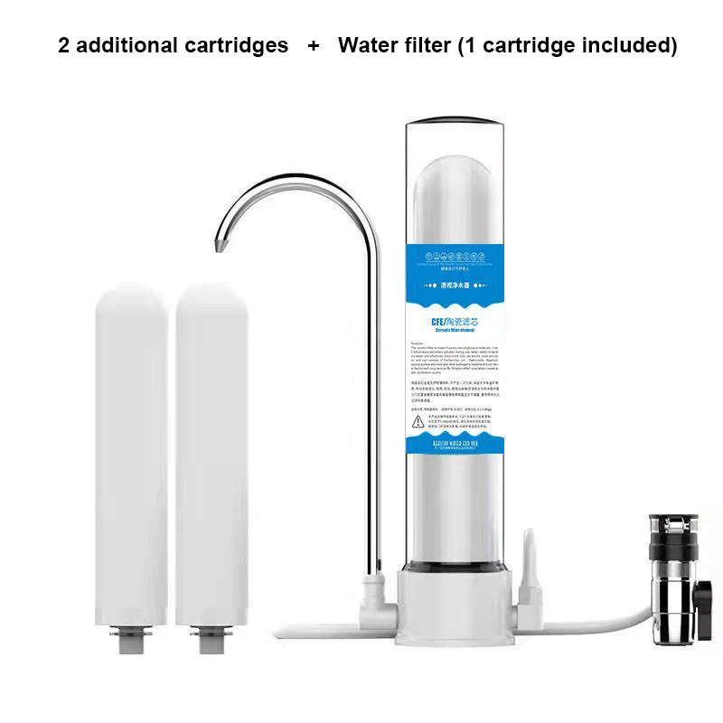 Water purifier household direct drinking tap filter tap water transparent.