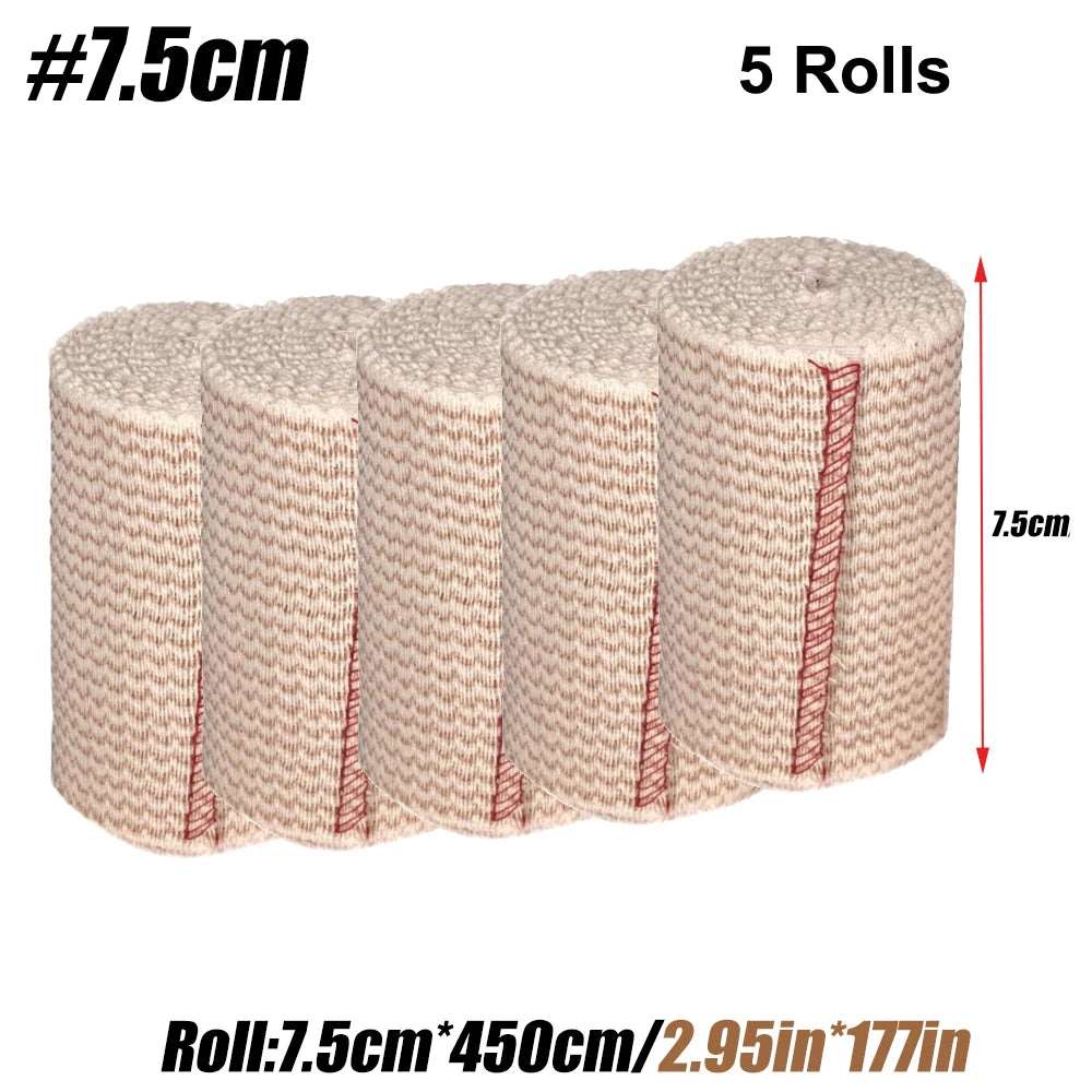 5 Rolls Premium Elastic Bandage Wrap - Gym&Gadgets