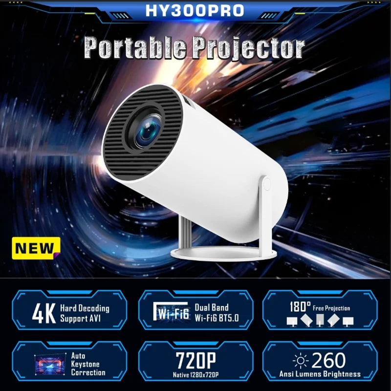 DITONG Hy300 PRO Projector 4K Android 1080P 1280*720P Full HD Home Theater.