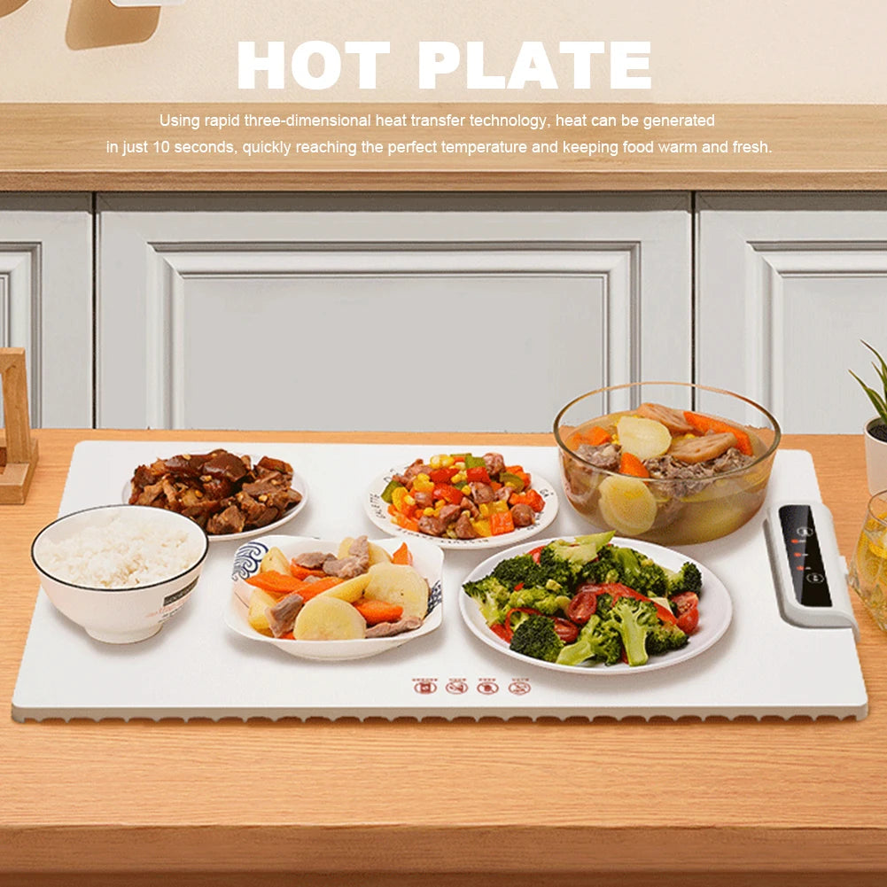 Electric Warming Tray with Adjustable Temperature.