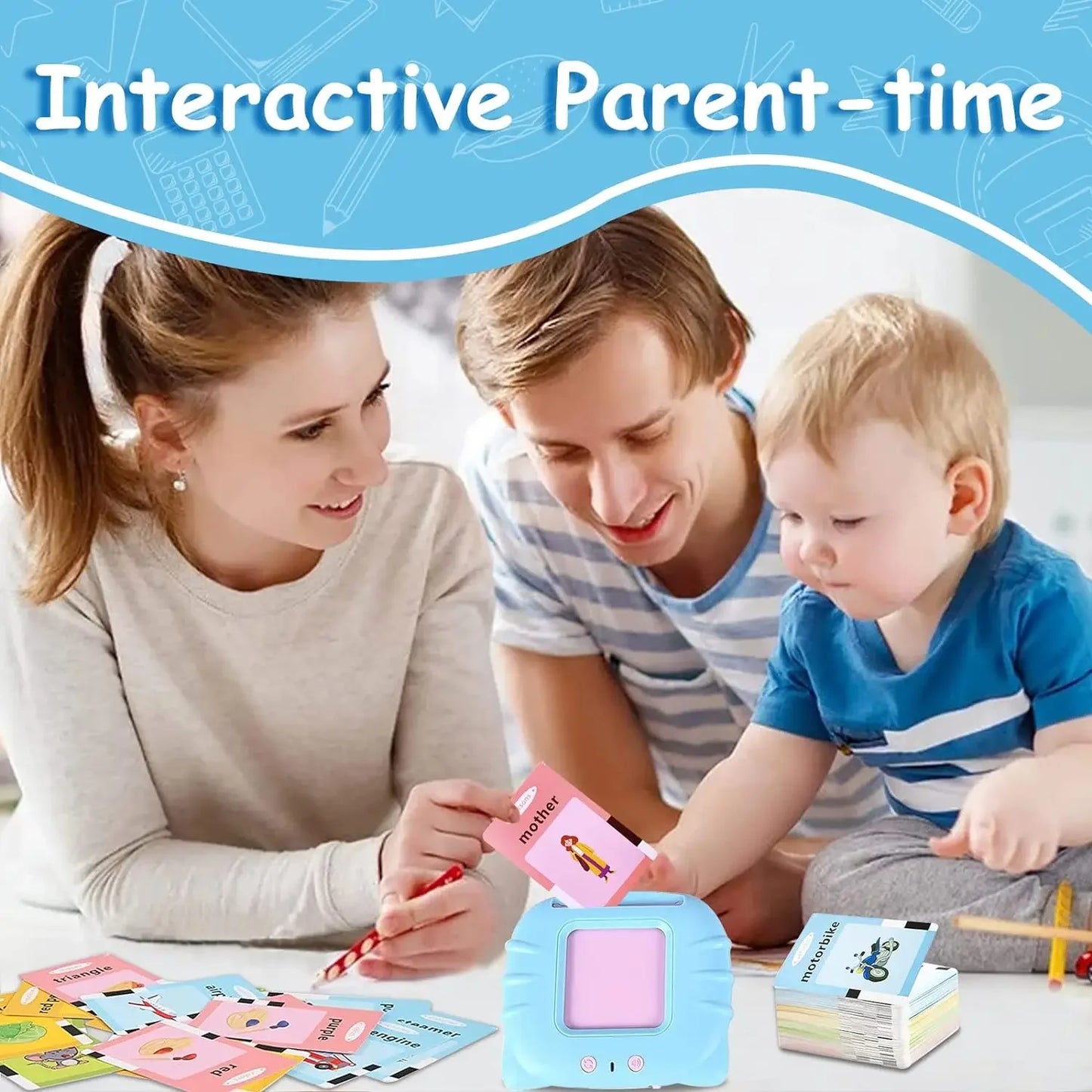 Early Education Flash Card Machine Learning Talking Language English Electronic .