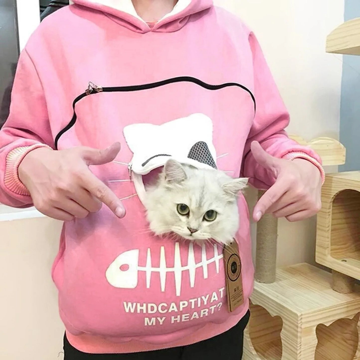 Sweatshirt Cat Lovers Hoodie Kangaroo Dog Pet Paw Pullovers Cuddle Pouch Sweatshirt Pocket Animal Ear Hooded Dropshipping - Gym&Gadgets