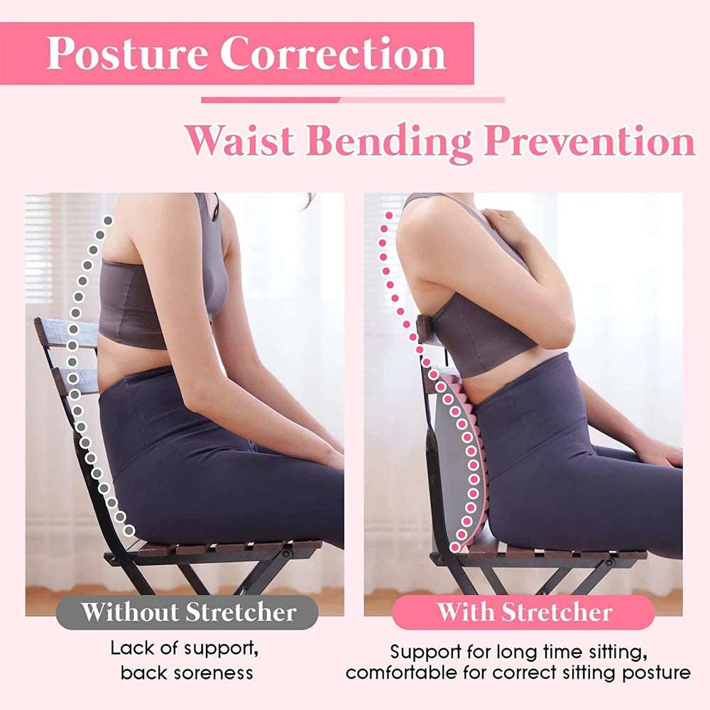 Back Stretcher Pillow Neck Lumbar Support Massager for Neck Waist Back.