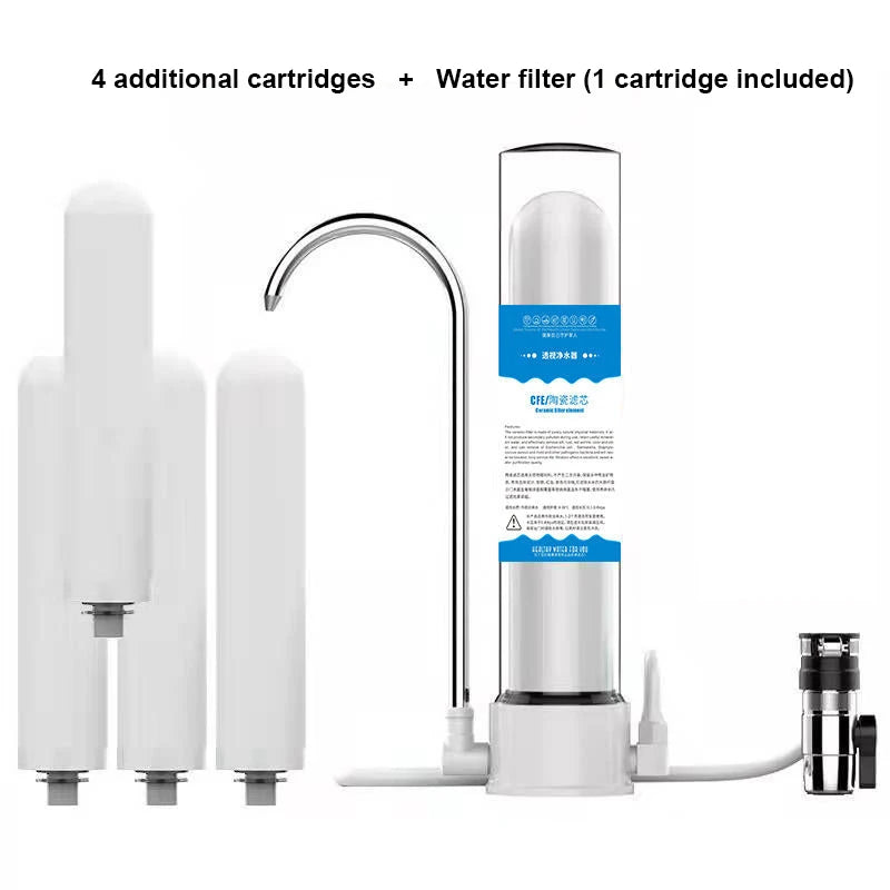 Water purifier household direct drinking tap filter tap water transparent.