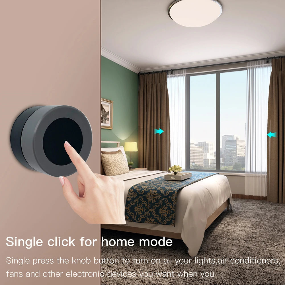 MOES Tuya ZigBee Smart Knob Switch Wireless Scene Switch Button Controller Battery Powered Automation Scenario Smart Life App - Gym&Gadgets