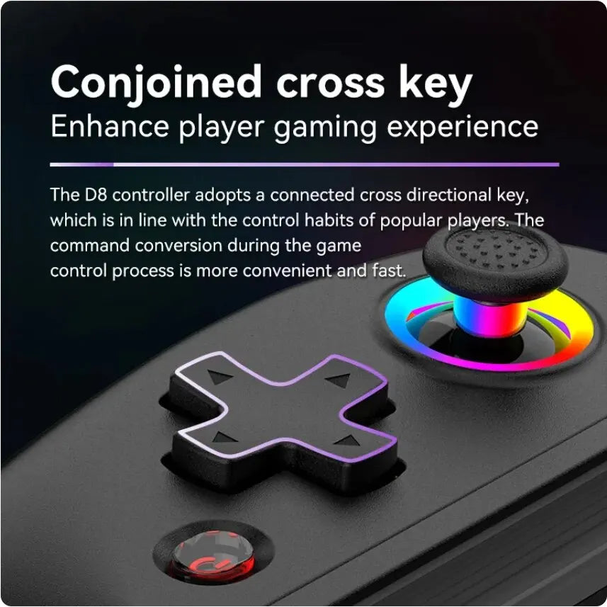 D8 Telescopic Gamepad Controller Joystick Turbo 6-axis Gyro Vibration Wireles Bluetooth.