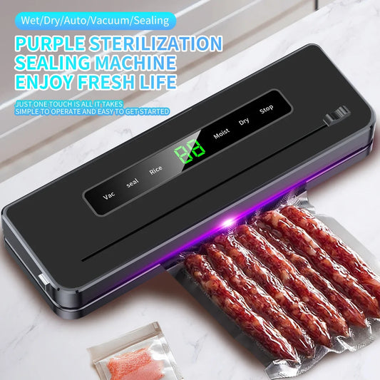 Electric Vacuum Sealer Dry/Wet Food Sealed Packaging Machine Packaging . - Gym&Gadgets