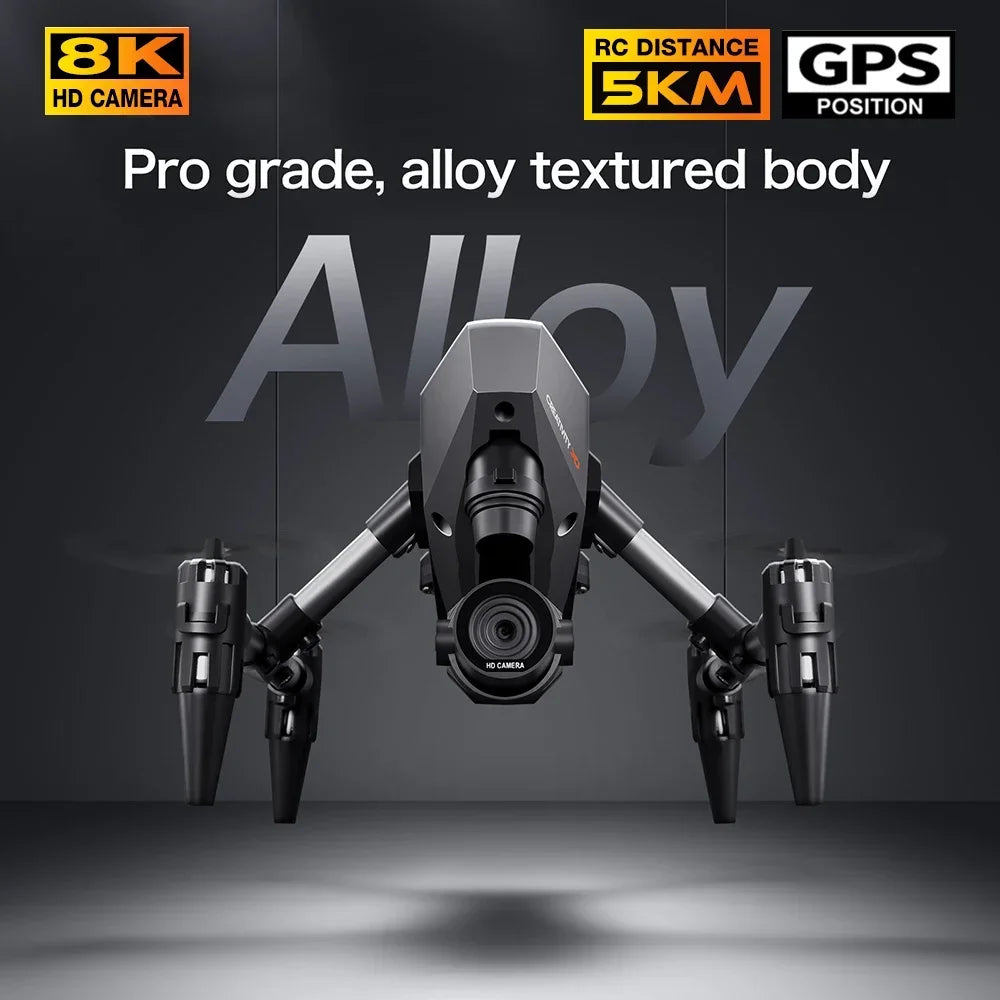 XD1 Drone Professional 8K Dual Camera 5G GPS WIFI Height Maintaining Four Sides Obstacle Avoidance RC Mini helicopter Boys Toys - Gym&Gadgets