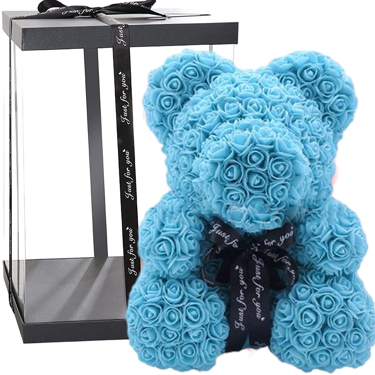 Valentines Day Gift Forever Teddy Bear Rose Artificial Flowers .