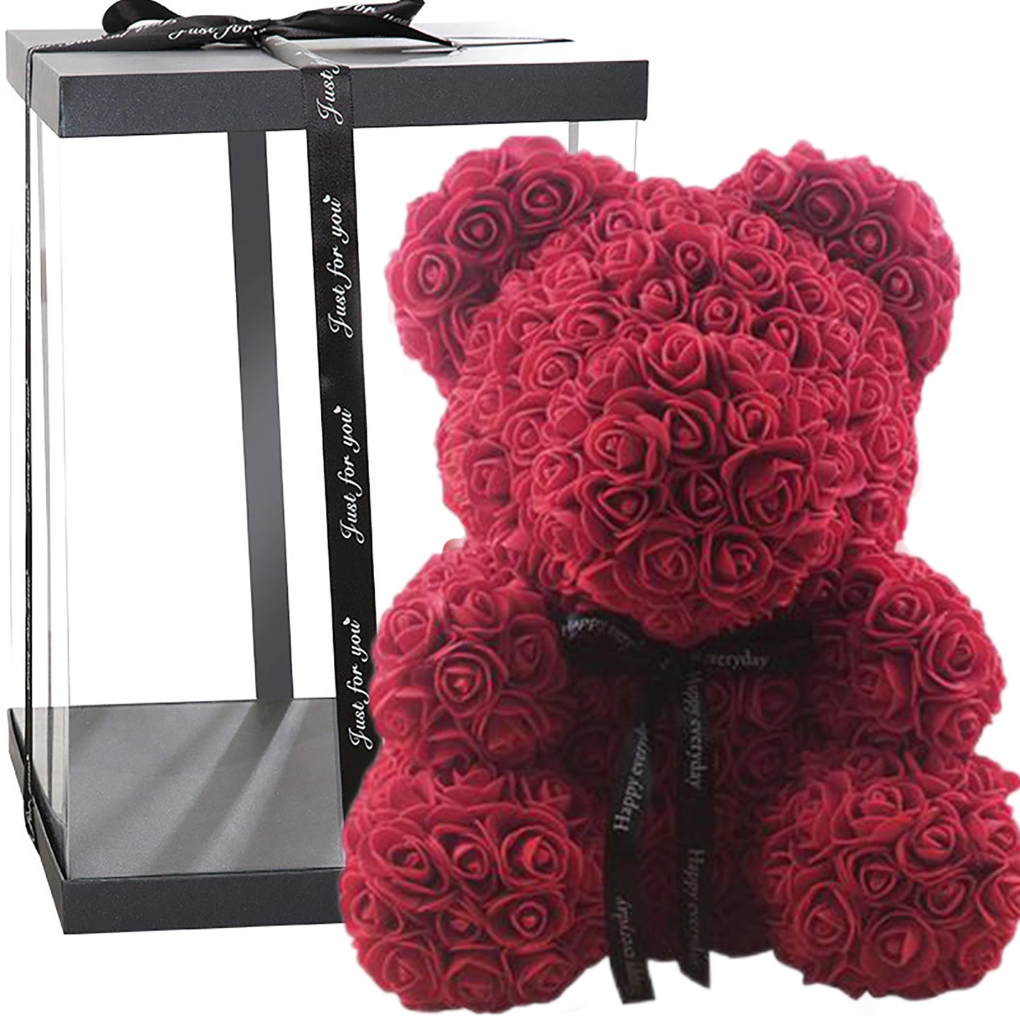 Valentines Day Gift Forever Teddy Bear Rose Artificial Flowers .