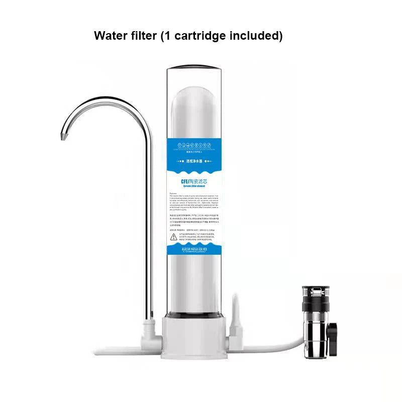 Water purifier household direct drinking tap filter tap water transparent.