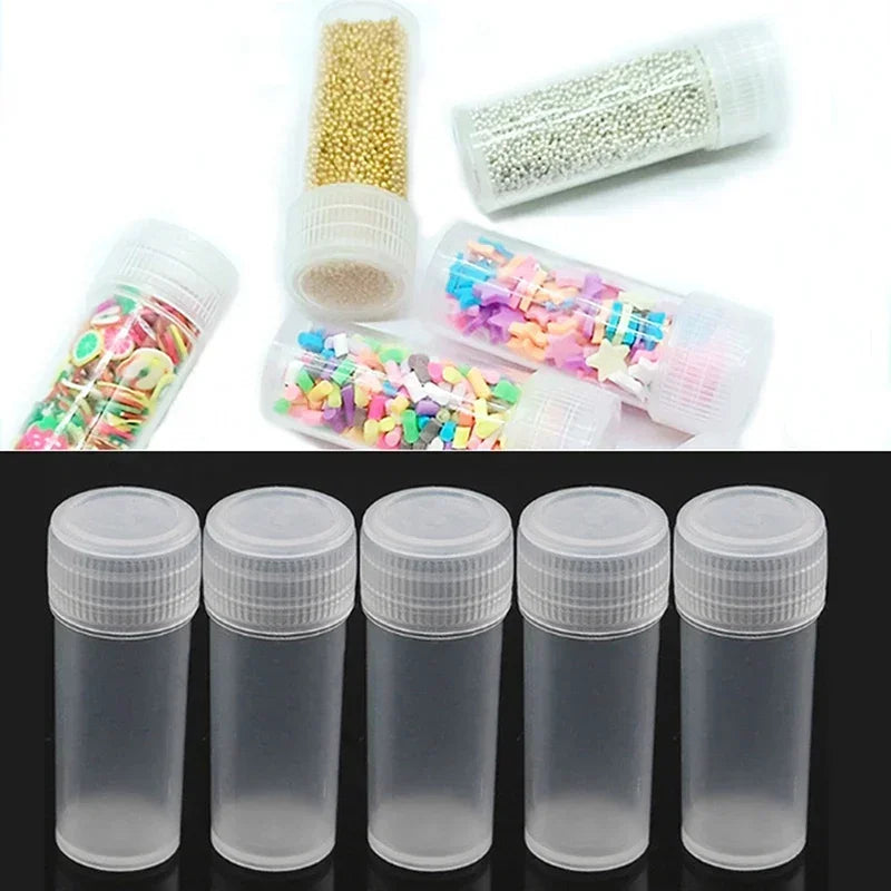 5ml Plastic Bottle Sample Jar 5g Small Barrel Vials Medicine Pill Liquid.